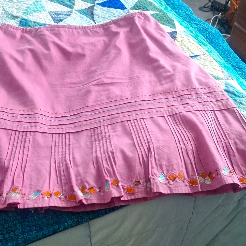 SIGRID OLSEN  Designer SKIRT 100% Cotton.